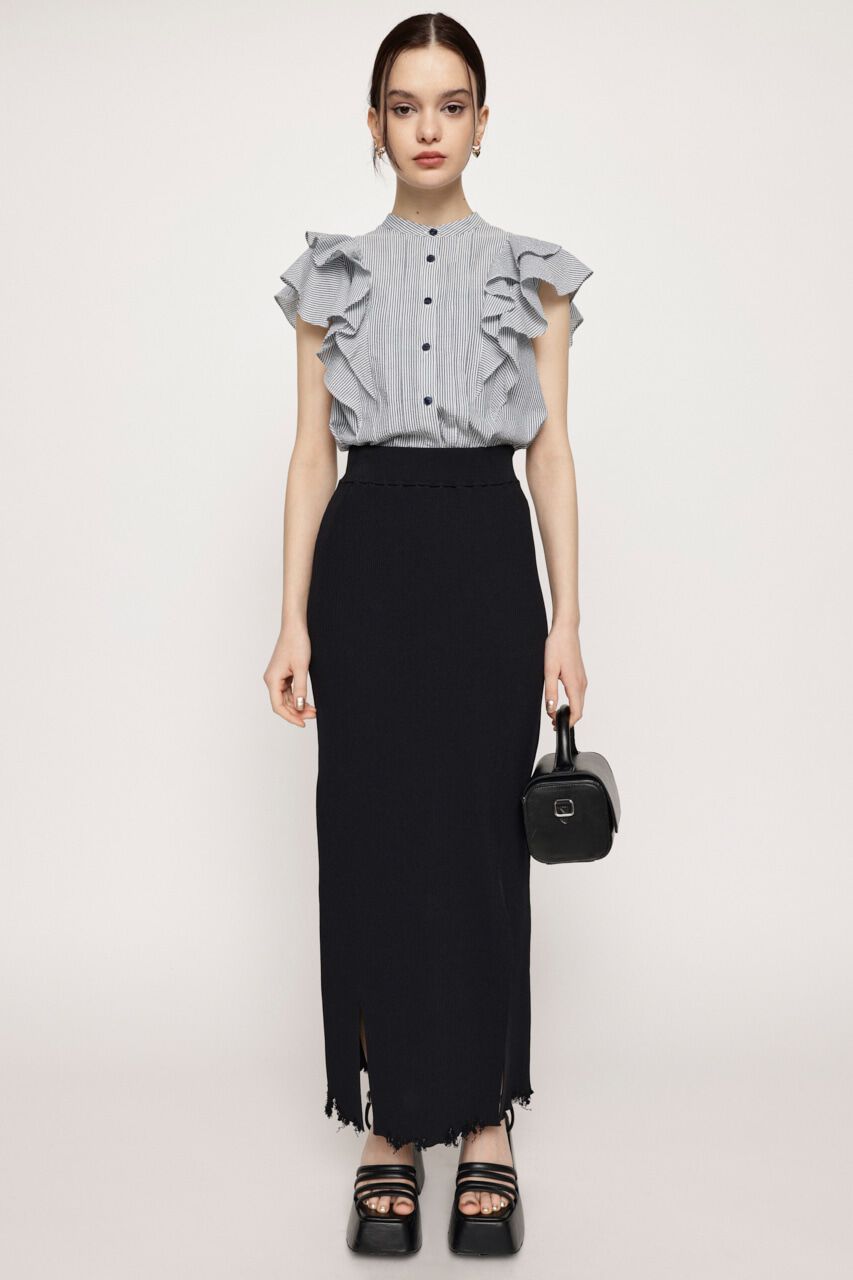 SLY「CRUSH KNIT スカート」|スカート|BLK