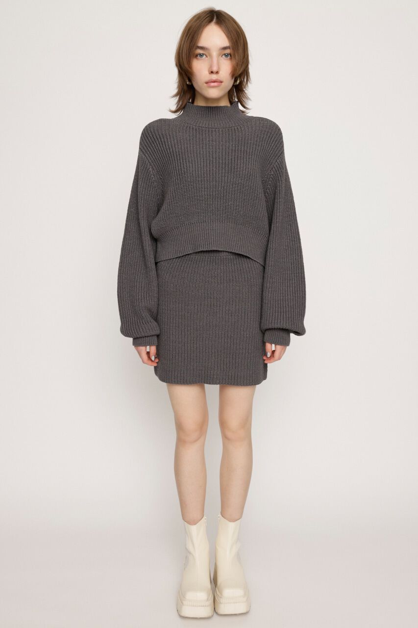 SLY「LG RIB SHORT 2P」|ワンピース|GRY