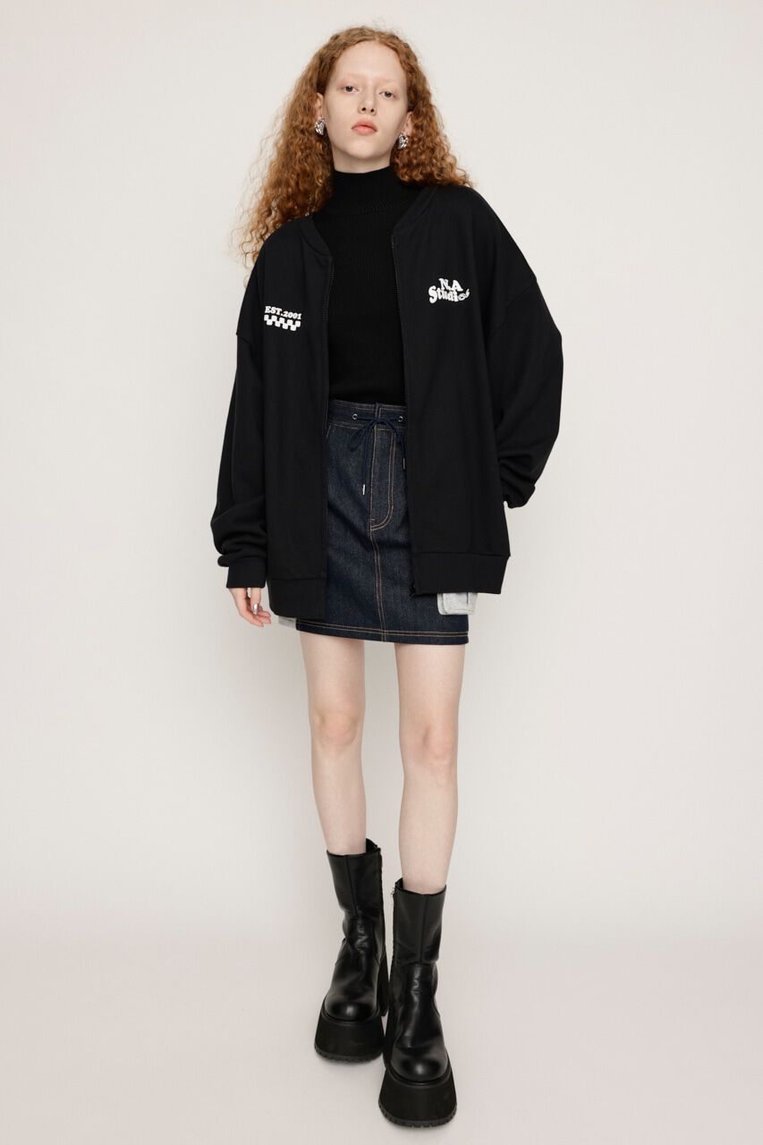 SLY「W FRONT LOGO ZIP UP スウェット」|Tシャツ・カットソー|