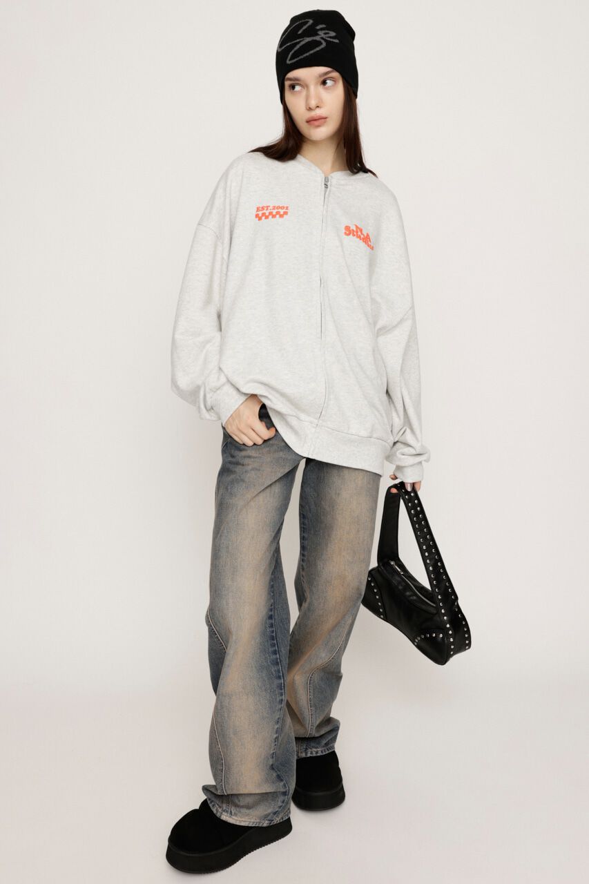 SLY「W FRONT LOGO ZIP UP スウェット」|Tシャツ・カットソー|