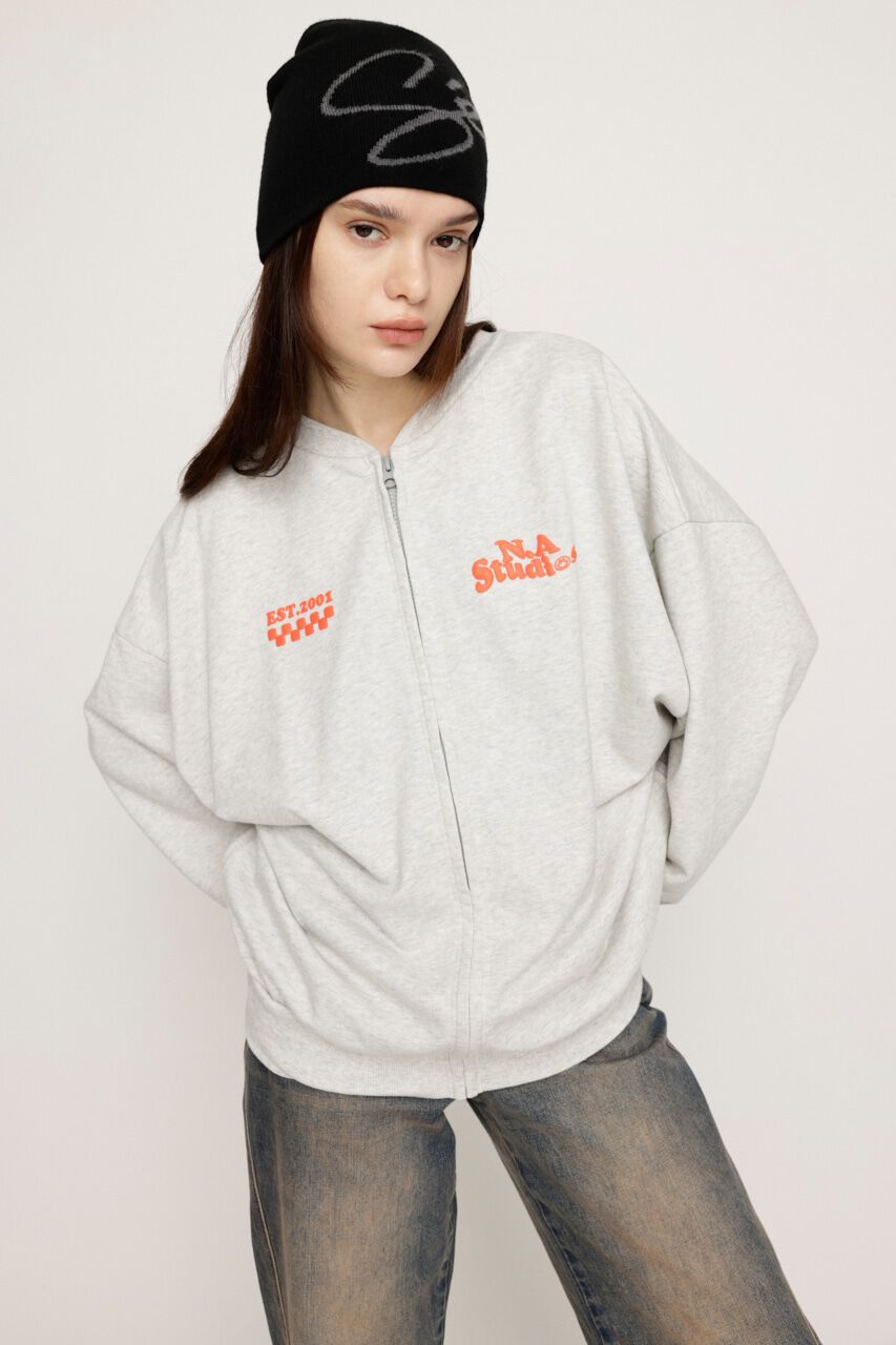 SLY「W FRONT LOGO ZIP UP スウェット」|Tシャツ・カットソー|