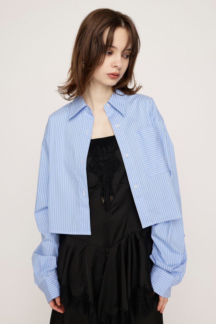 SLY「LAYERED STRIPE 2P シャツ」|シャツ・ブラウス|