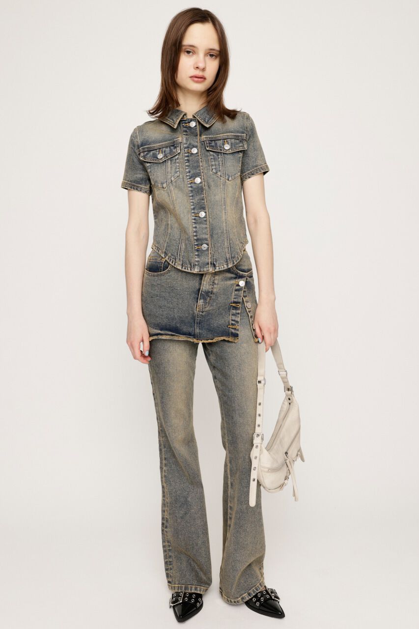 SLY「OVERDYE JW LAYERED FLARE PT-BE」|デニム|