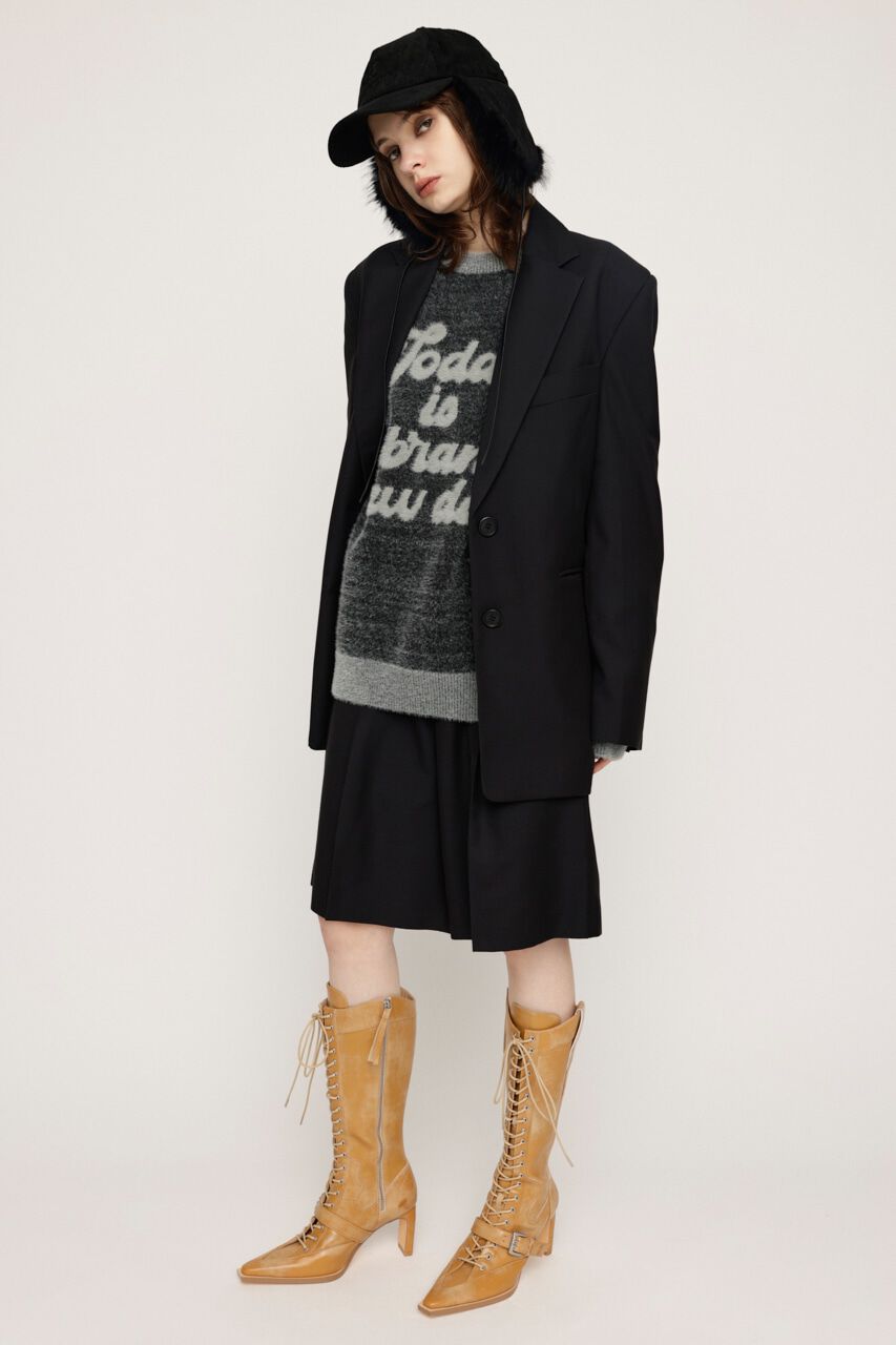 SLY「JQ LOGO MINKY LOOSE KNIT トップス」|ニット・セーター|