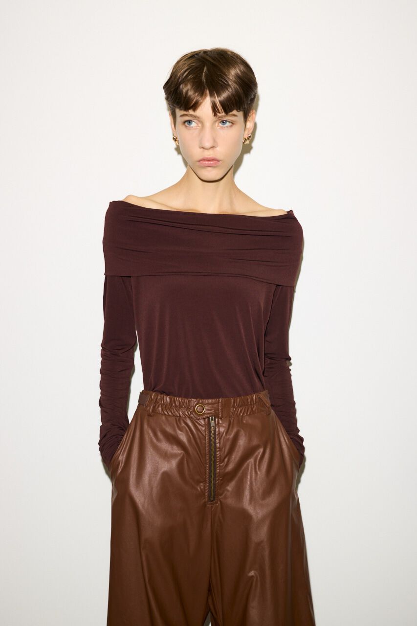 SLY「STRETCH OFF SHOULDER トップス」|Tシャツ・カットソー|BRN