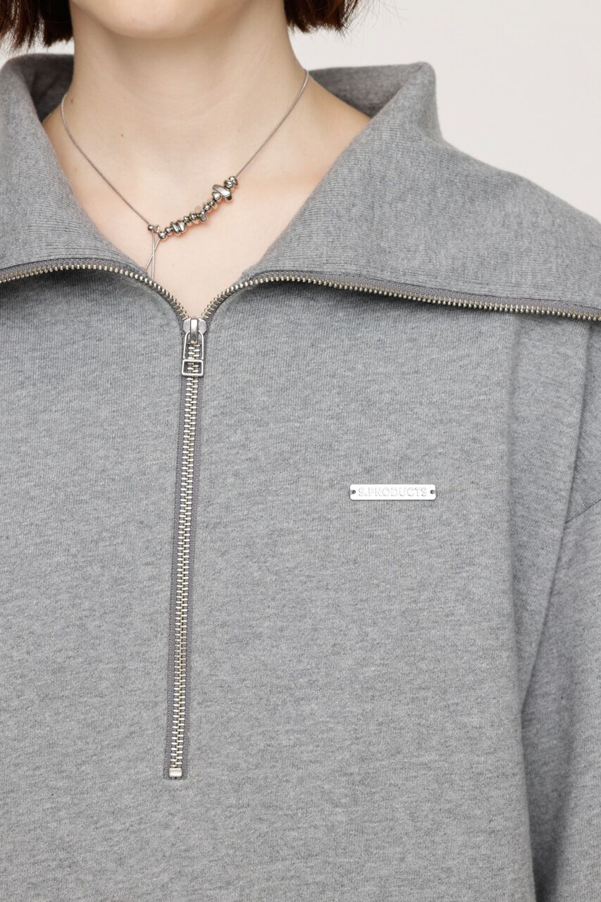 SLY「HALF ZIP LOGO OVER トップス」|Tシャツ・カットソー|
