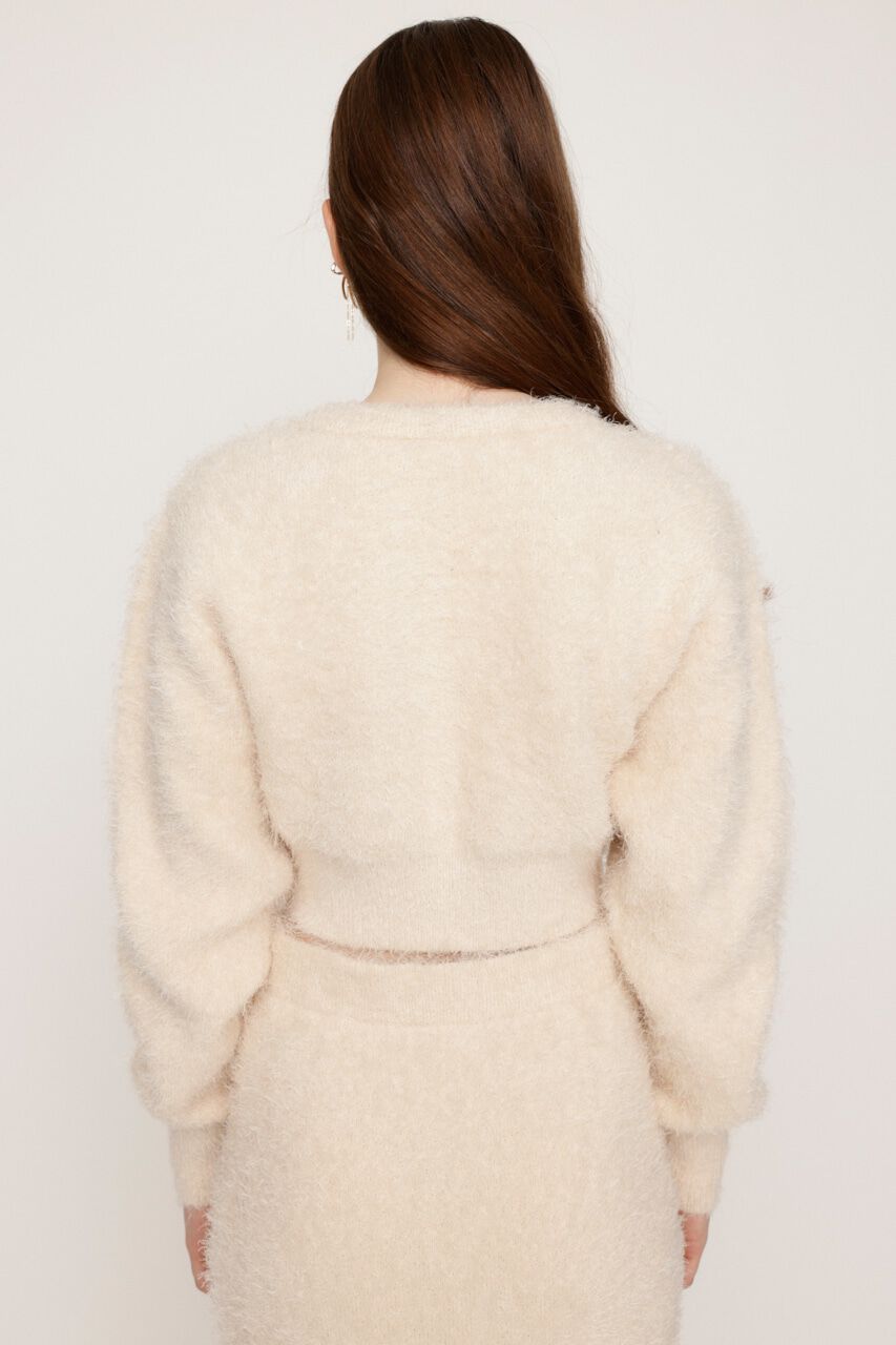 SLY「SHAGGY V／N CROP カーディガン」|カーディガン|