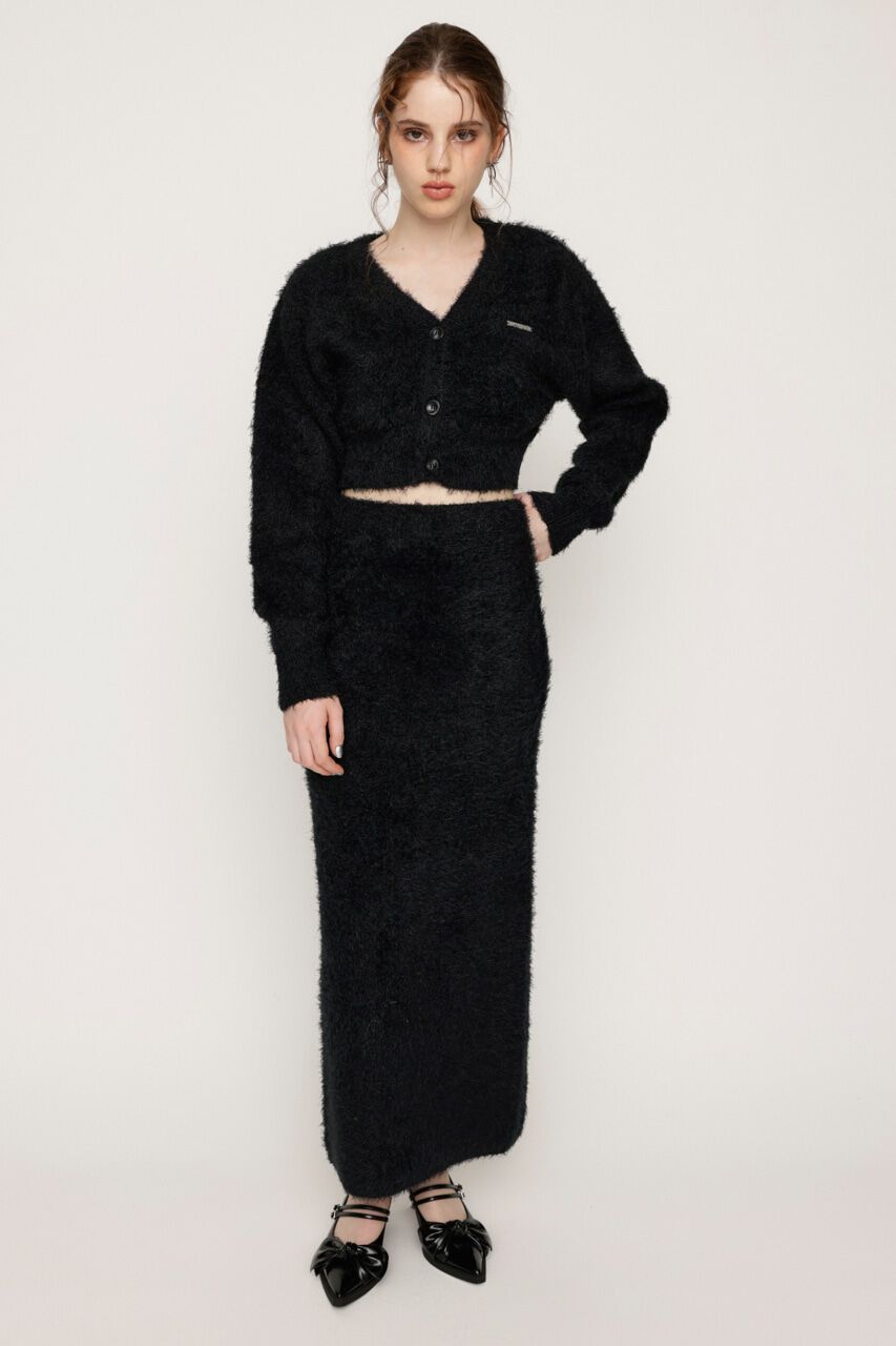 SLY「SHAGGY V／N CROP カーディガン」|カーディガン|