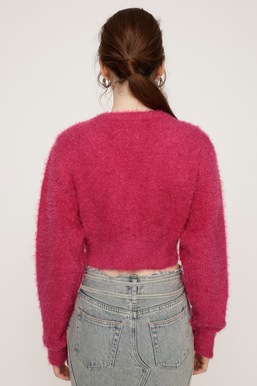 SLY「SHAGGY V／N CROP カーディガン」|カーディガン|