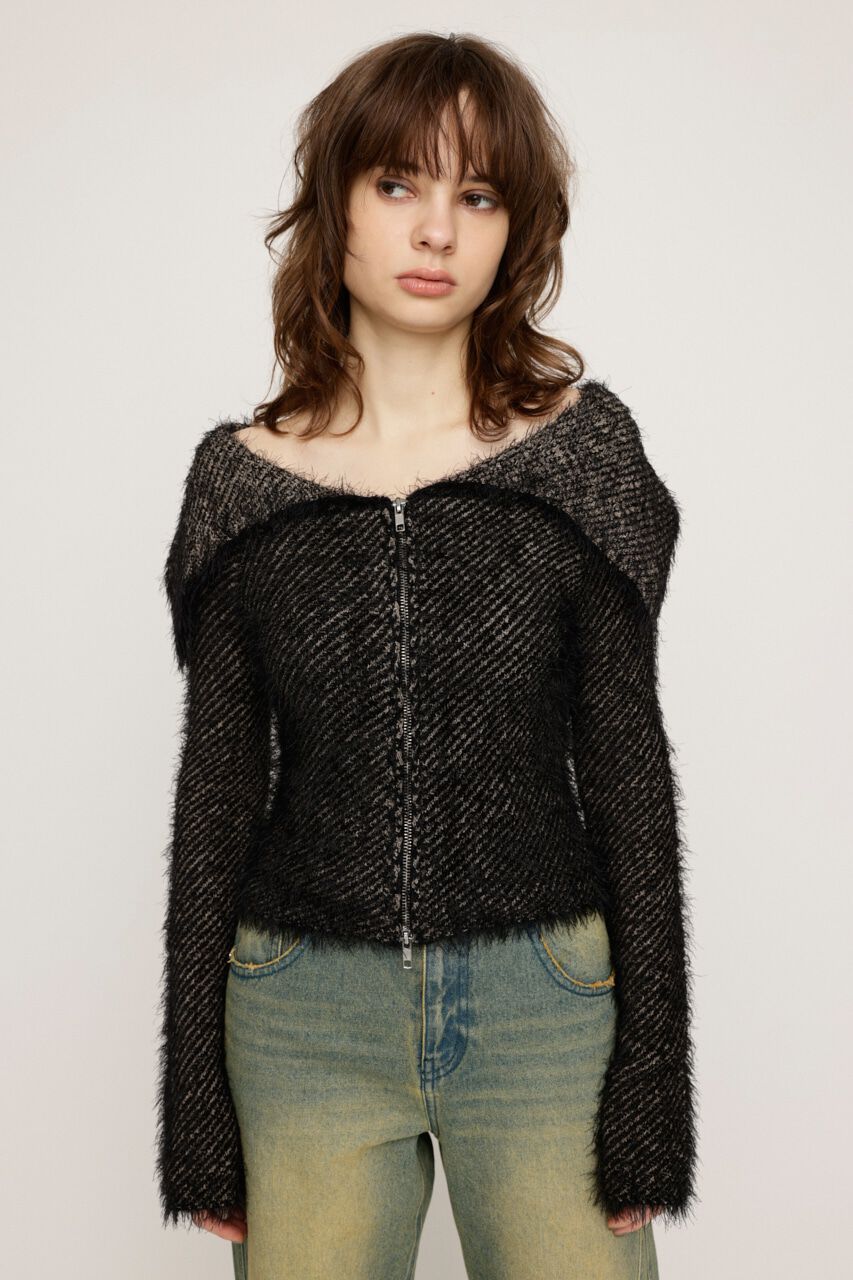 SLY「SHAGGY STRIPE MG トップス」|ニット・セーター|