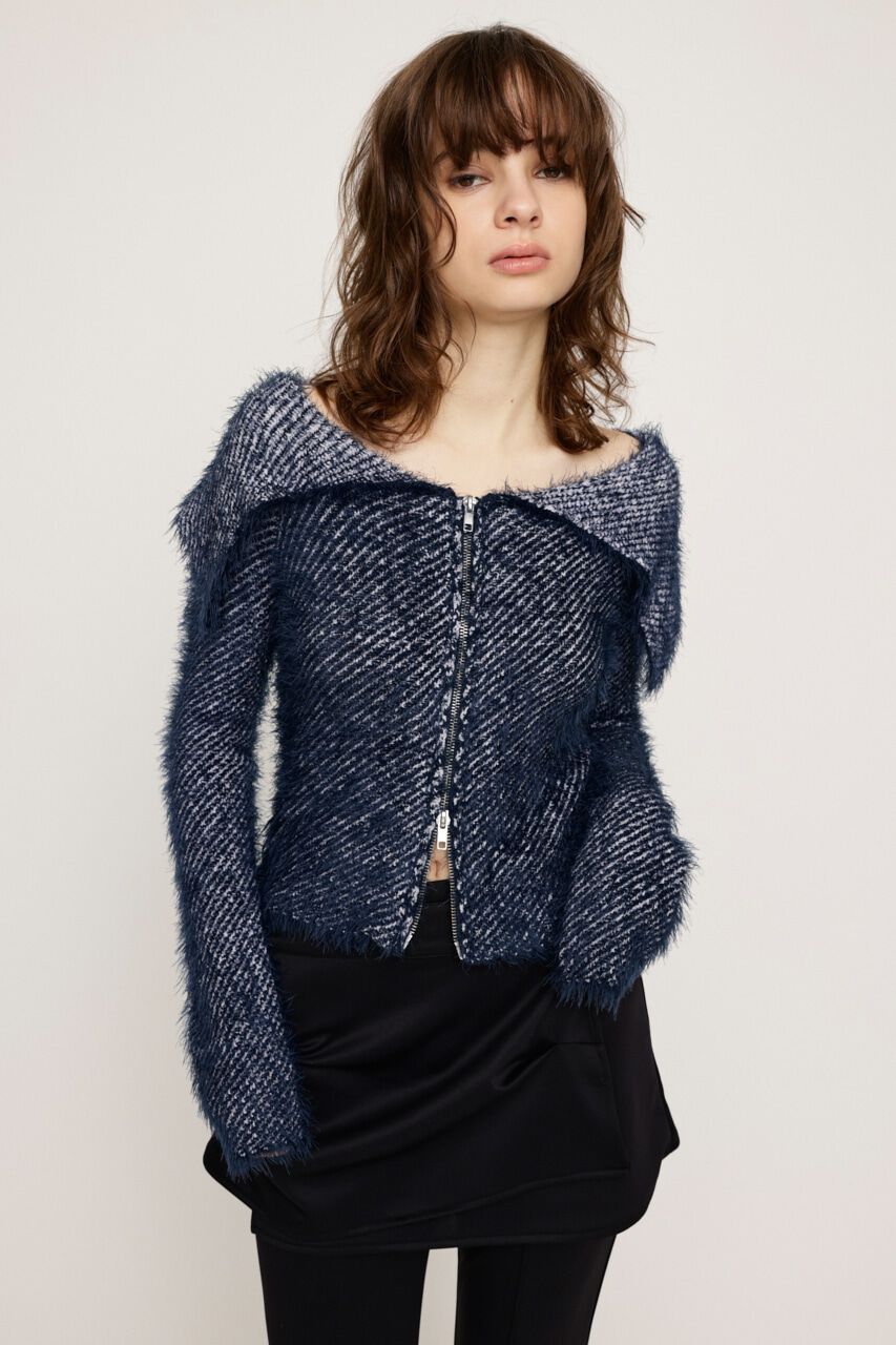 SLY「SHAGGY STRIPE MG トップス」|ニット・セーター|