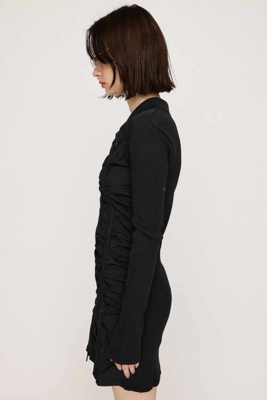 SLY「FRONT ZIP GATHER CUT ワンピース」|ワンピース|