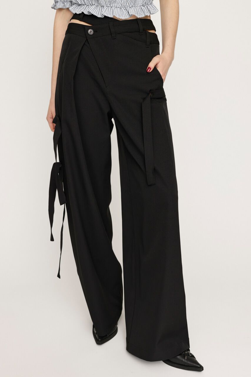 SLY「OPEN WAIST MANNISH パンツ」|その他|BLK