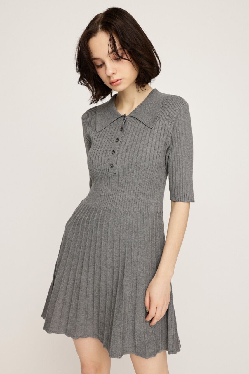 SLY「COLLARED PLEATS HG ショートワンピース」|ワンピース|