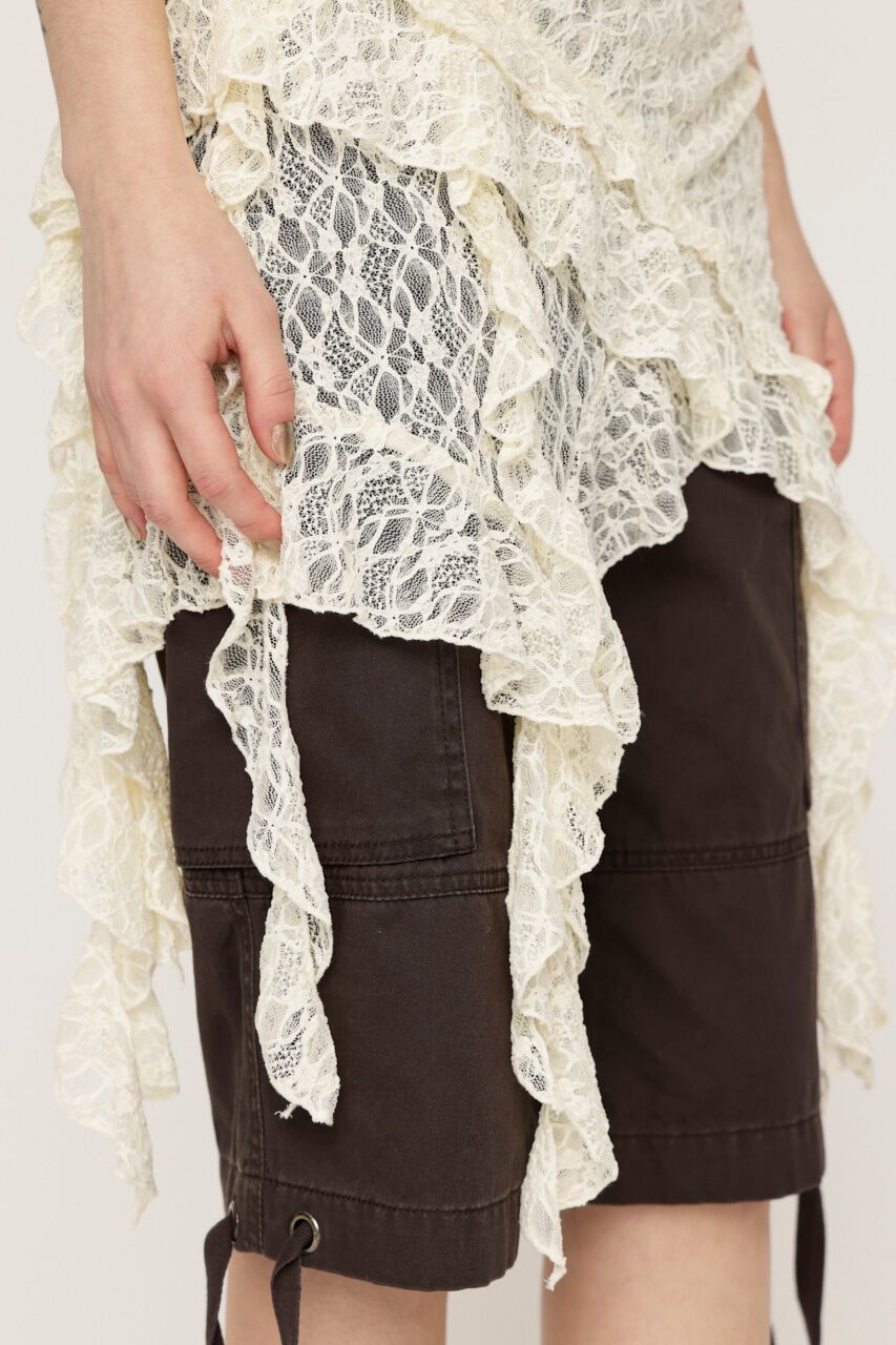 SLY「TUCKED LACE RUFFLE キャミソール」|キャミソール|