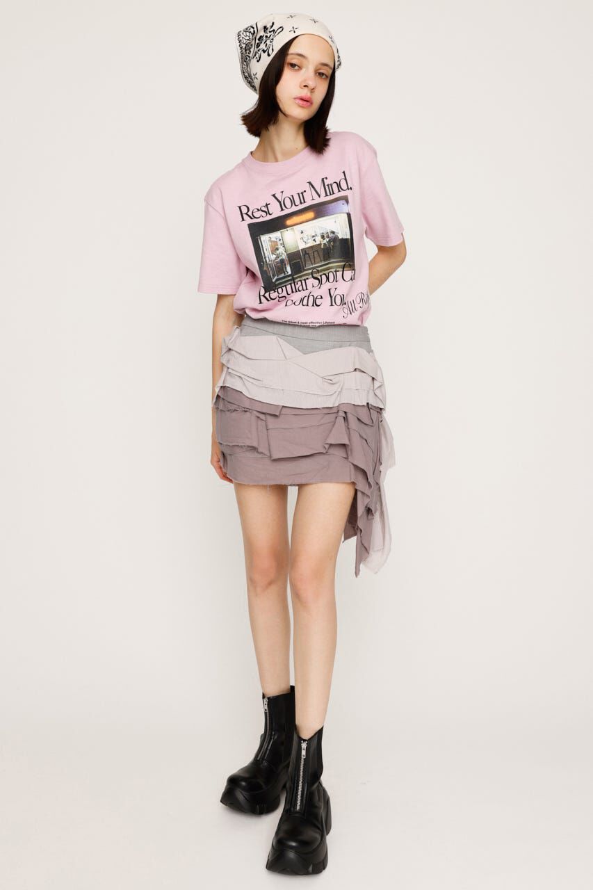 SLY「FRILL DRAPE スコート」|スカート|