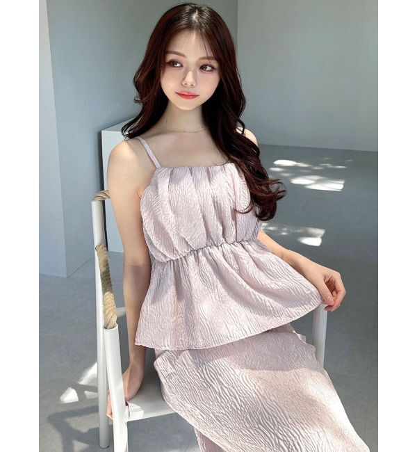 RESEXXY「ジャガードペプラムキャミチュニック【セットアップ着用可能】」|シャツ・ブラウス|