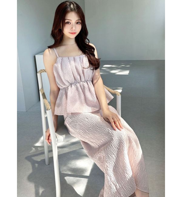 RESEXXY「ジャガードペプラムキャミチュニック【セットアップ着用可能】」|シャツ・ブラウス|