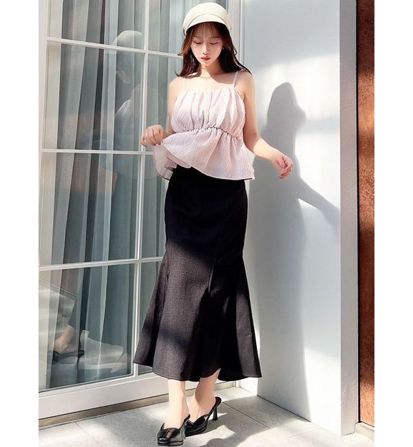 RESEXXY「ジャガードペプラムキャミチュニック【セットアップ着用可能】」|シャツ・ブラウス|