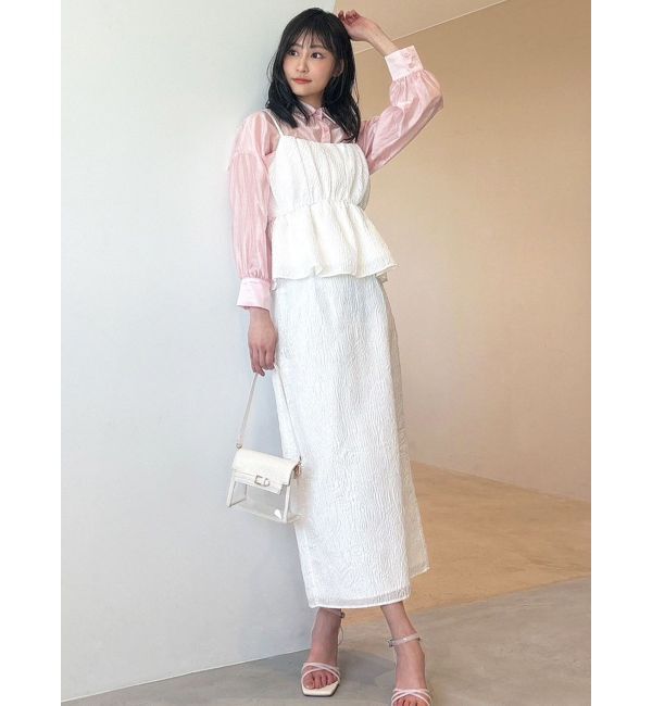 RESEXXY「ジャガードペプラムキャミチュニック【セットアップ着用可能】」|シャツ・ブラウス|