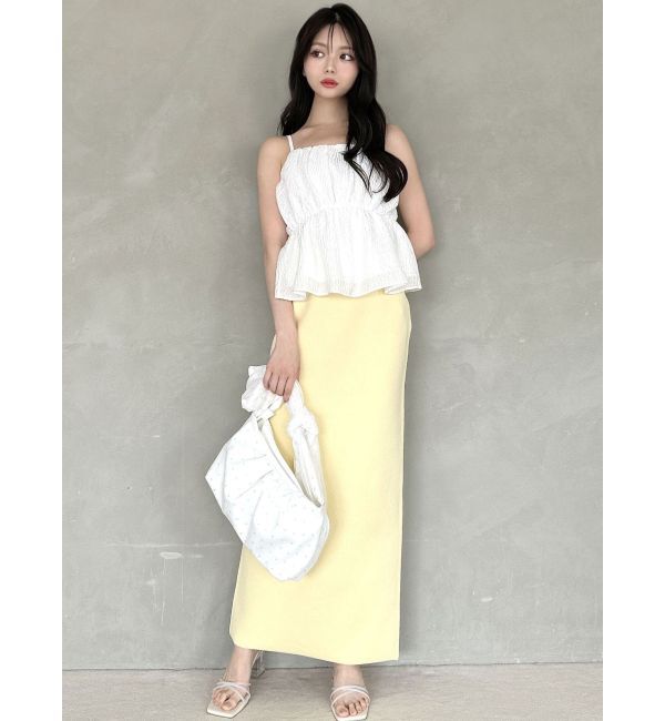 RESEXXY「ジャガードペプラムキャミチュニック【セットアップ着用可能】」|シャツ・ブラウス|