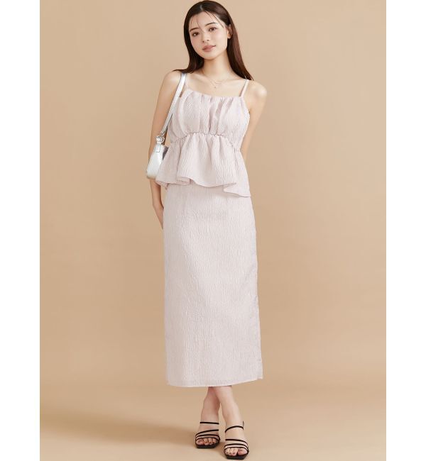 RESEXXY「ジャガードペプラムキャミチュニック【セットアップ着用可能】」|シャツ・ブラウス|