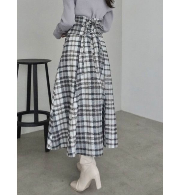 dazzlin「フロントタックコルセットスカート」|スカート|グレー