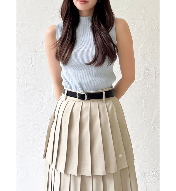 dazzlin「【POLO BCSコラボ/再生産】レイヤードプリーツミディスカート」|スカート|