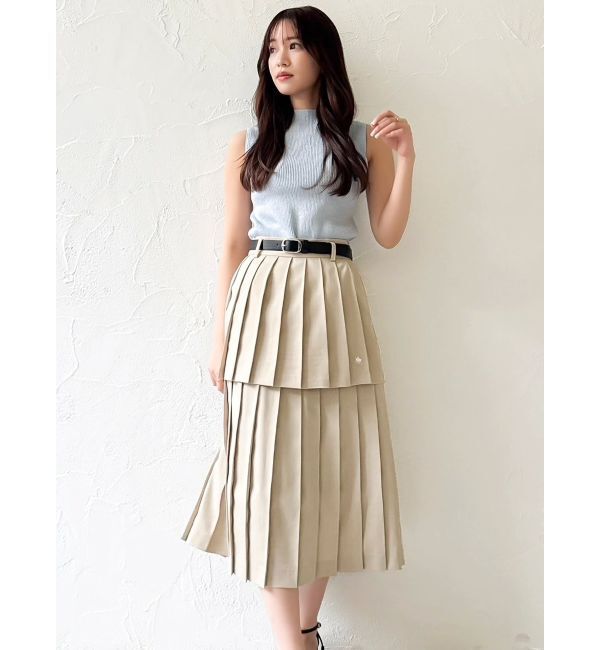dazzlin「【POLO BCSコラボ/再生産】レイヤードプリーツミディスカート」|スカート|