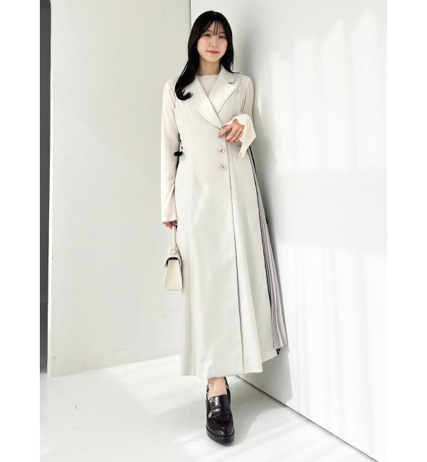 dazzlin「【新色あり】サイドプリーツテーラーワンピース」|ワンピース|