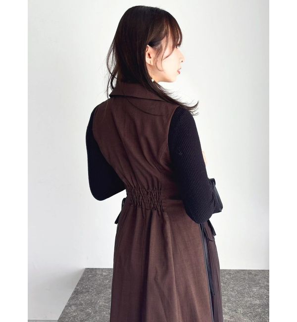 dazzlin「【新色あり】サイドプリーツテーラーワンピース」|ワンピース|