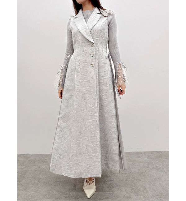 dazzlin「【新色あり】サイドプリーツテーラーワンピース」|ワンピース|