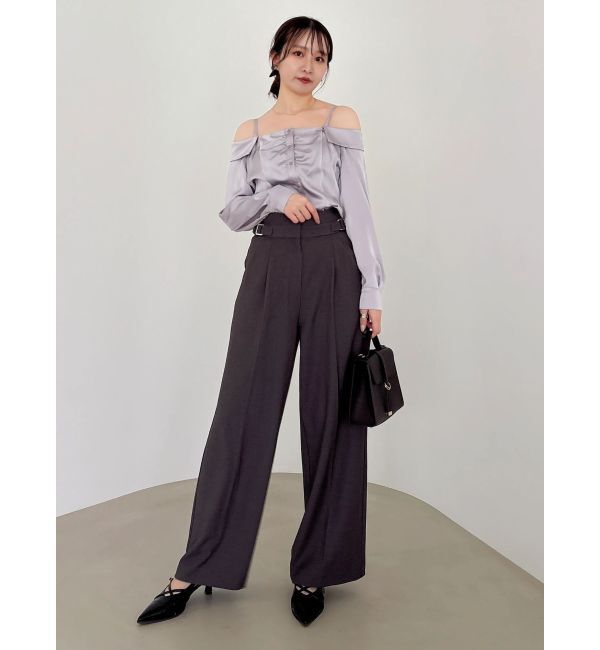 dazzlin「【久間田琳加コラボ】サイドベルトストレートスラックスパンツ」|その他|