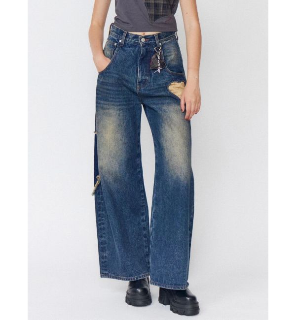 EMODA「ハートルーズジーンズ」|デニム|インディゴ