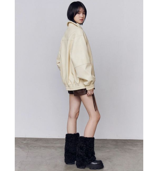 EMODA「フェイクレザーオーバーブルゾン」|ブルゾン・スタジャン|