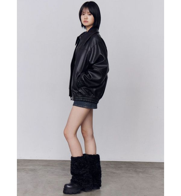 EMODA「フェイクレザーオーバーブルゾン」|ブルゾン・スタジャン|