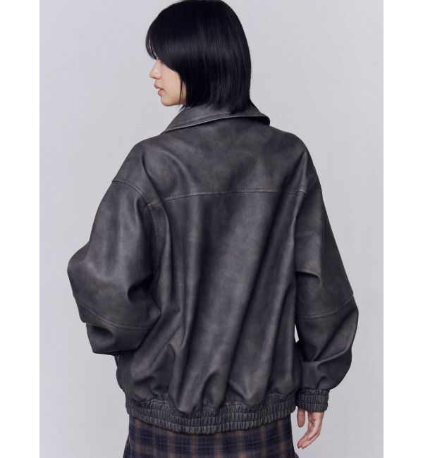EMODA「フェイクレザーオーバーブルゾン」|ブルゾン・スタジャン|