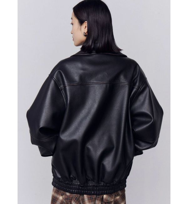 EMODA「フェイクレザーオーバーブルゾン」|ブルゾン・スタジャン|