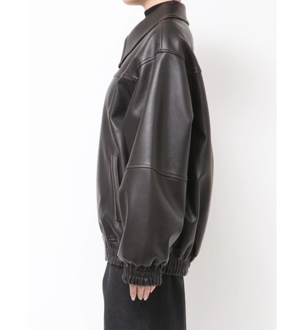 EMODA「フェイクレザーオーバーブルゾン」|ブルゾン・スタジャン|