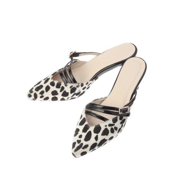 MERCURYDUO「ポインテッドストラップミュール」|パンプス|