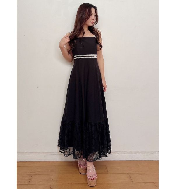 MERCURYDUO「モチーフレーステープワンピース」|ワンピース|