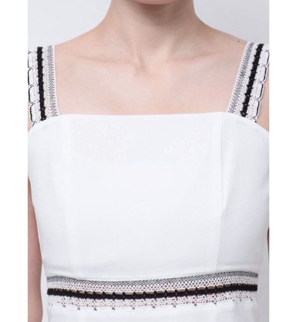 MERCURYDUO「モチーフレーステープワンピース」|ワンピース|