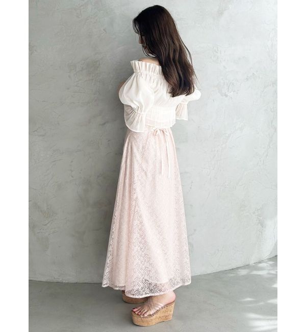 MERCURYDUO「レースフレアコルセットスカート」|スカート|