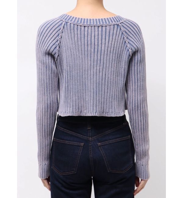 MURUA「ブリーチVネッククロップドニット」|ニット・セーター|