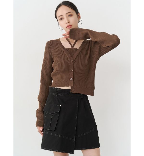 MURUA「ホルタードッキングトップス」|ニット・セーター|