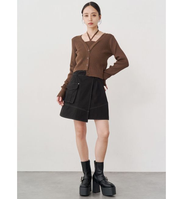 MURUA「ホルタードッキングトップス」|ニット・セーター|