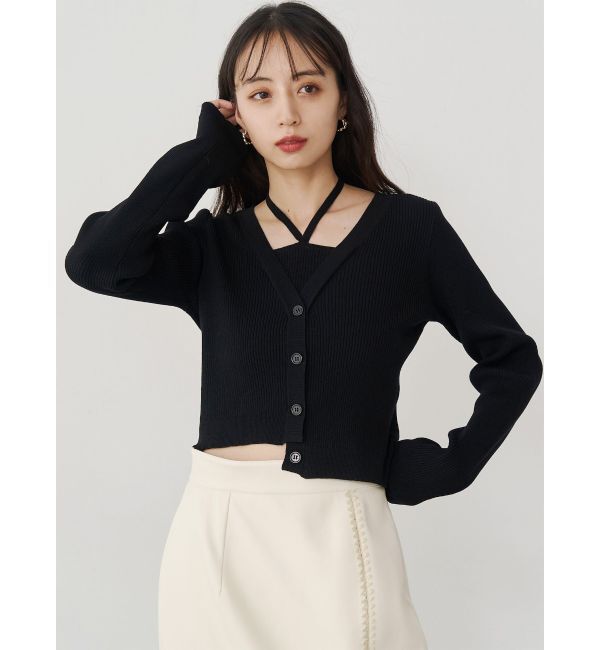 MURUA「ホルタードッキングトップス」|ニット・セーター|