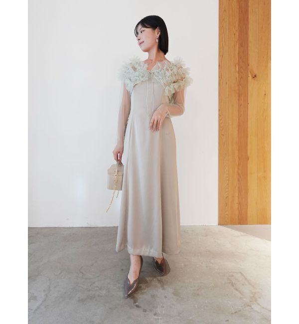 LAGUNAMOON「LADYチュールボレロキャミワンピース」|ワンピース|