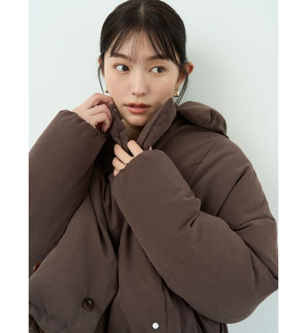 LAGUNAMOON「ダブルショートアライドダウン」|ダウン|ブラウン