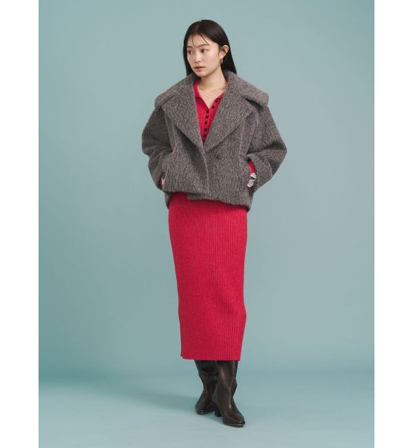 LAGUNAMOON「ラメブレンドレースカフスニットワンピース」|ワンピース|